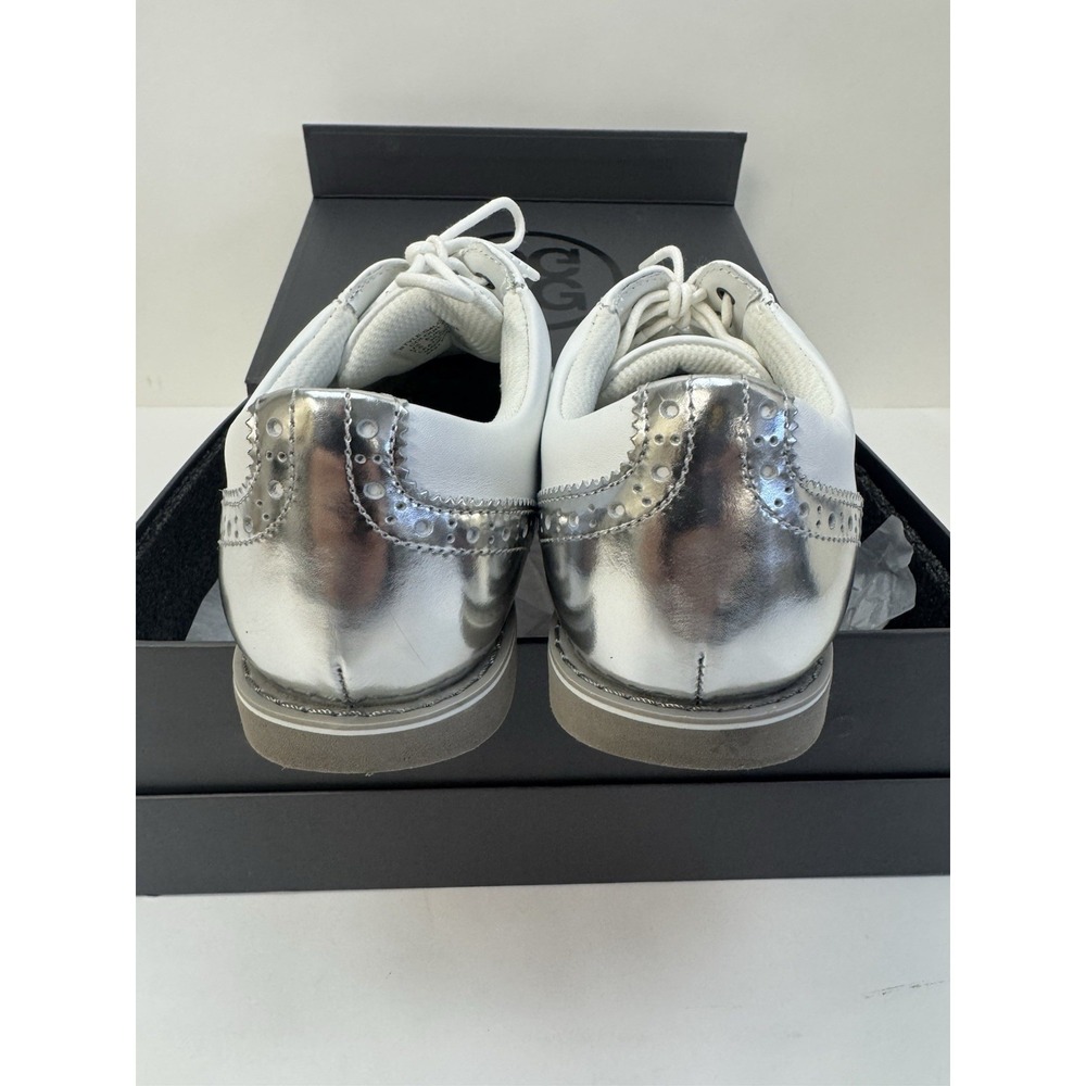 New G/FORE Gallivanter Cap Toe White Snow / Sharkskin Golf Shoes Size 7.5 NIB - Picture 7 of 10